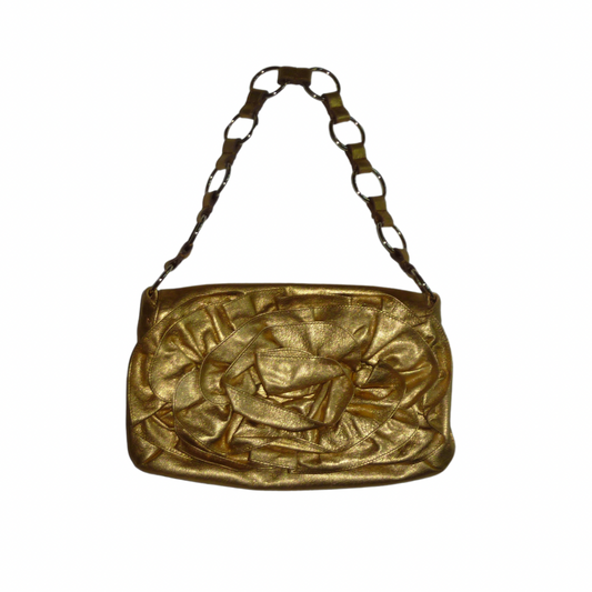 Yves Saint Laurent Vintage Metallic Nadja Flower Bag