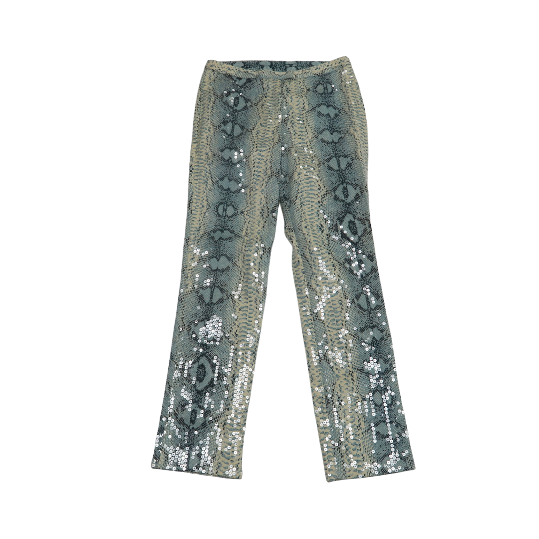 Sequin Snake Print Pants