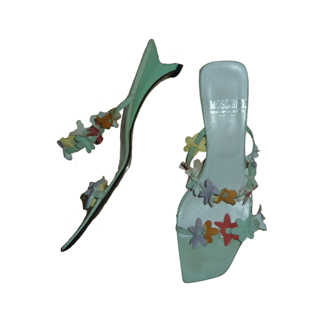 Moschino Cheap & Cheap 3D Floral Strap Sandals