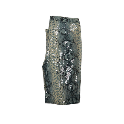 Sequin Snake Print Pants