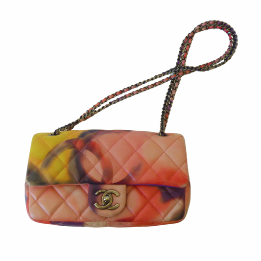 Chanel Small Flower Power Lambskin Flap Shoulder Bag