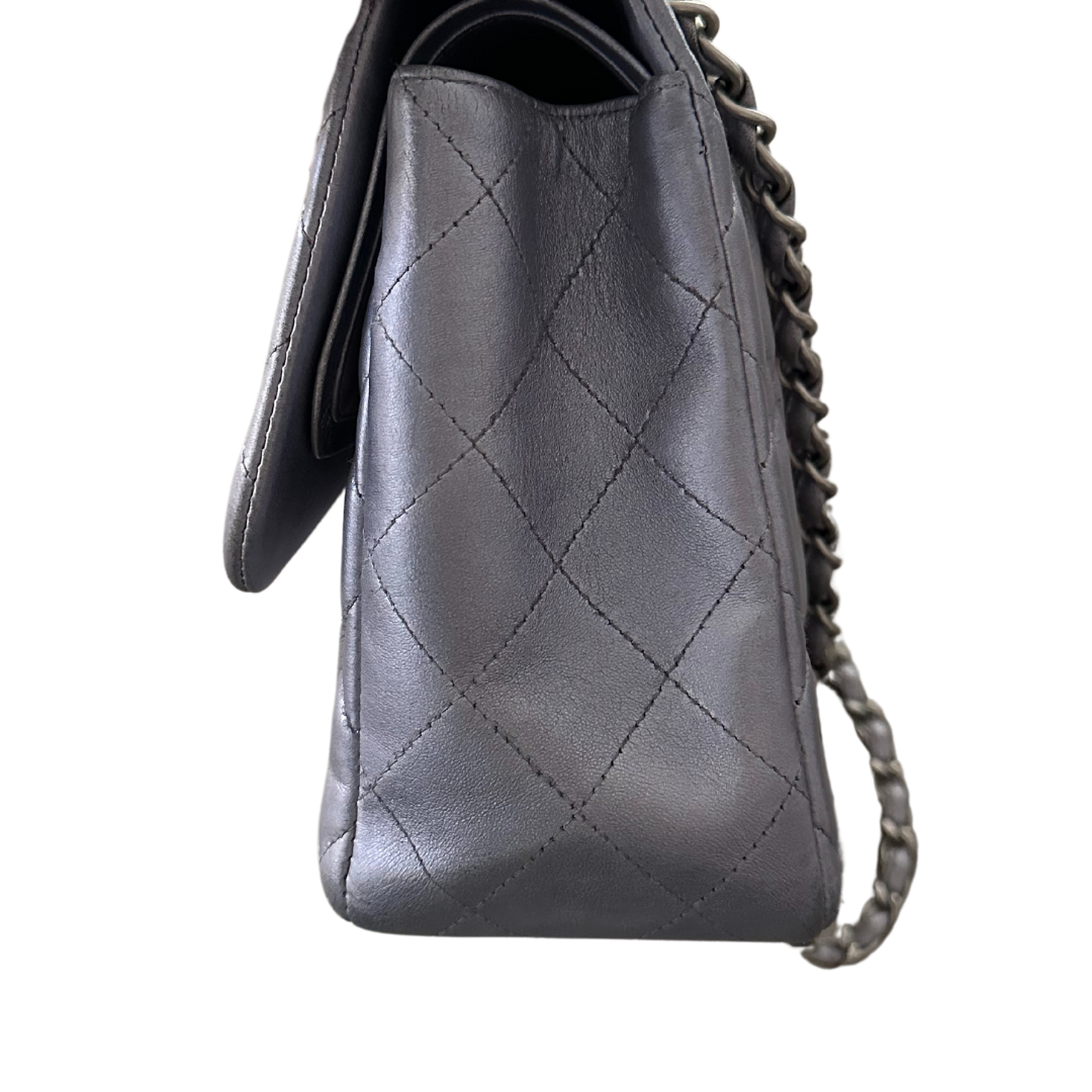 Chanel Jumbo Classic Double Flap Bag in Metallic Silver