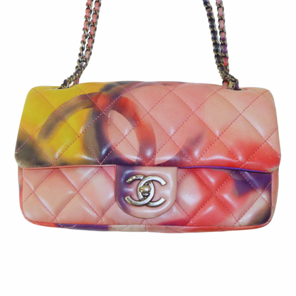 Chanel Small Flower Power Lambskin Flap Shoulder Bag