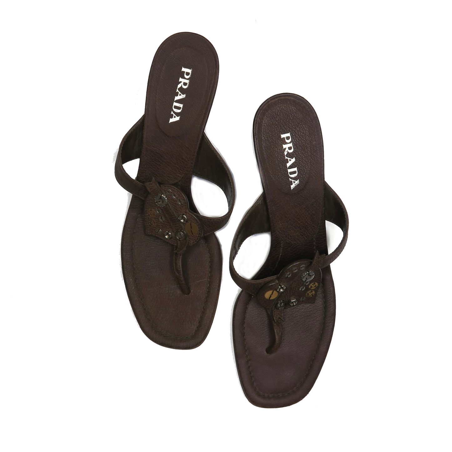 Prada Heart Grommet Sandals (40)-sourcedbyMel