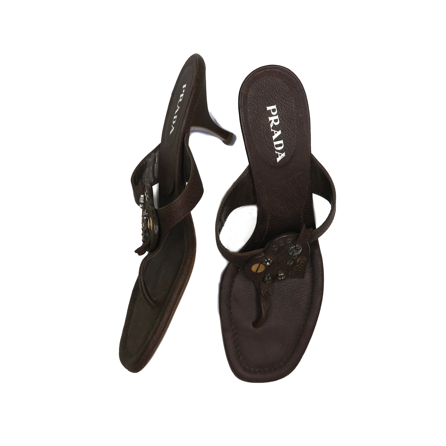 Prada Heart Grommet Sandals (40)-sourcedbyMel