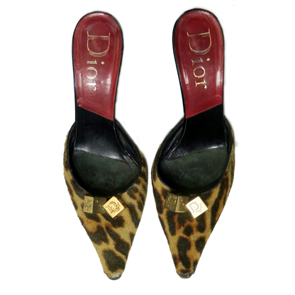 Dior Pony Hair Leopard Dice Mules (39)-sourcedbyMel