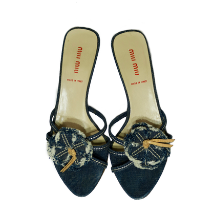 Miu Miu Denim Heels (37.5)-sourcedbyMel