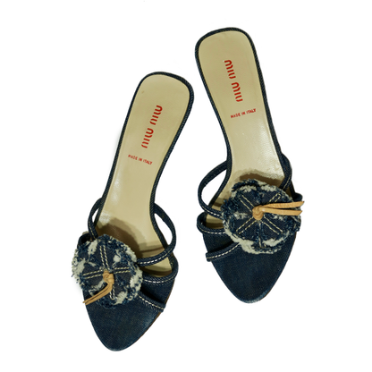 Miu Miu Denim Heels (37.5)-sourcedbyMel